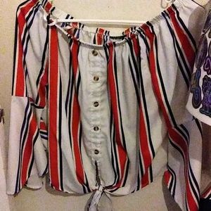 Off the shoulder crop top